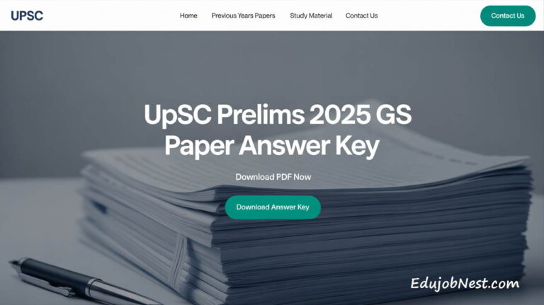 UPSC Prelims 2025 GS Paper Answer Key