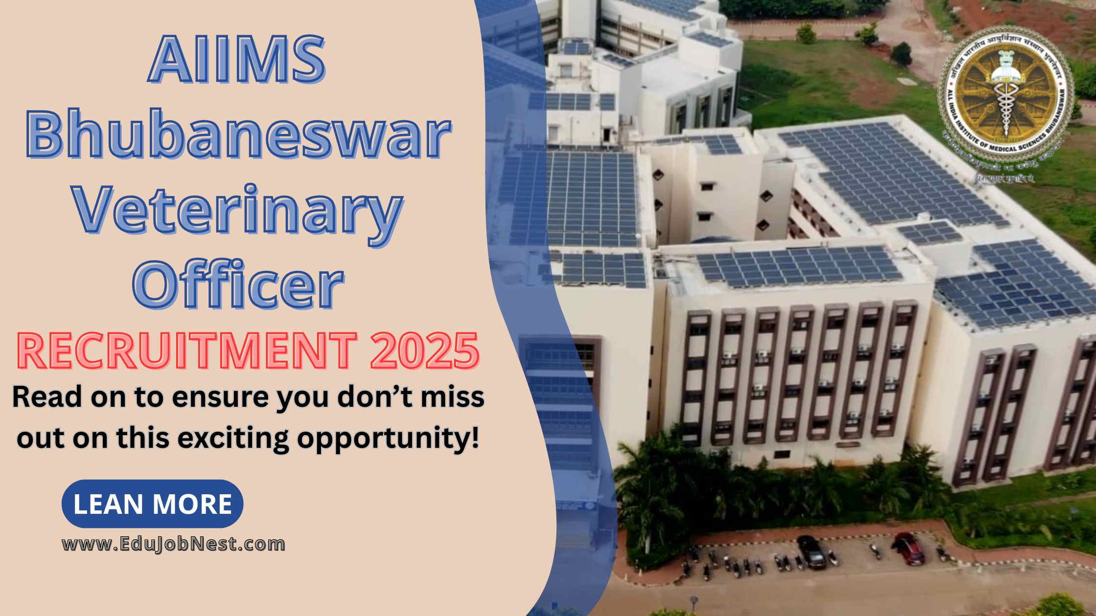 AIIMS Bhubaneswar Veterinary Officer Recruitment
