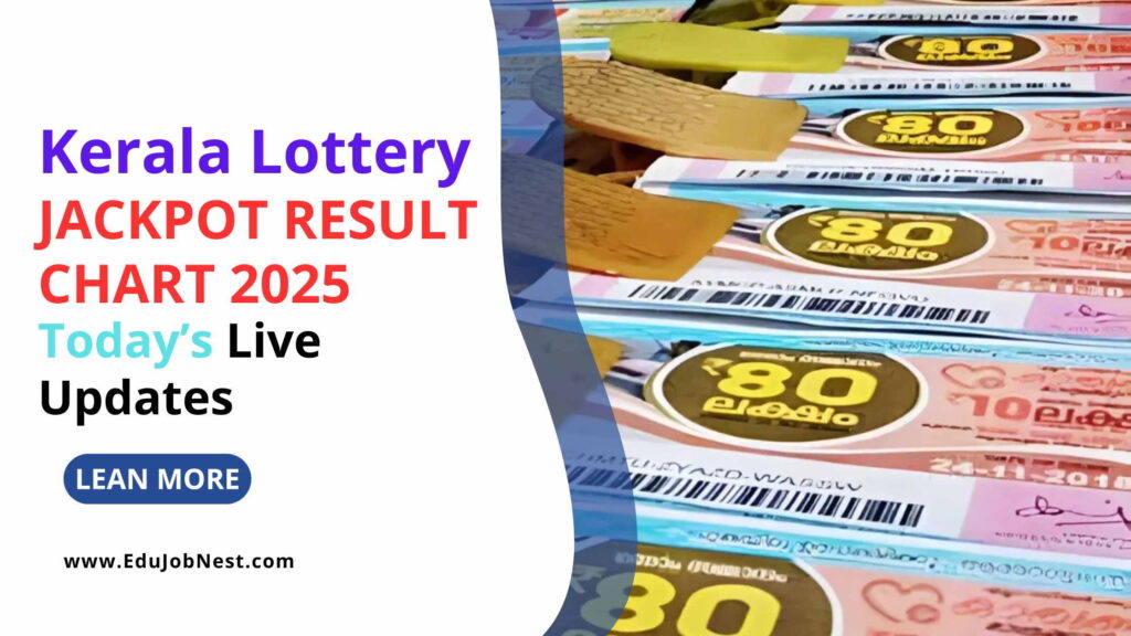 Kerala Lottery Jackpot Result Chart 2025