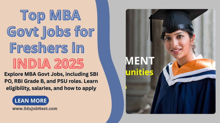 MBA Govt Jobs