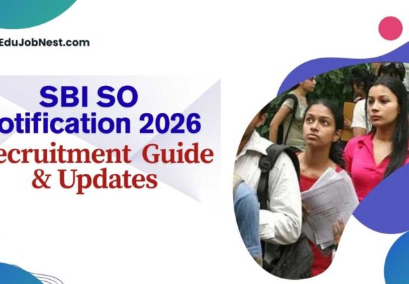 SBI SO Notification 2026