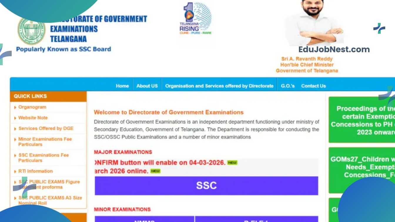 BSE Telangana Hall Tickets 2026 Out