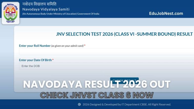 Navodaya Result 2026