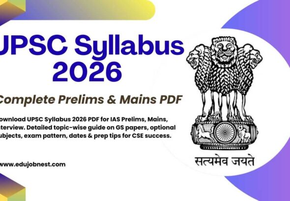 UPSC Syllabus 2026