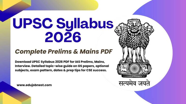 UPSC Syllabus 2026