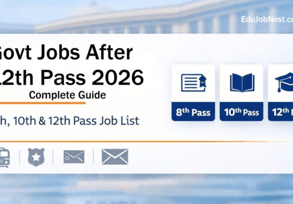 Govt Jobs After 12th Pass 2026