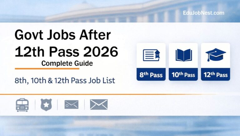 Govt Jobs After 12th Pass 2026